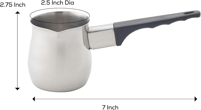 Fino Turkish Warmer Coffee Pot, Professional Quality 18/8 Stainless Steel - Image 3