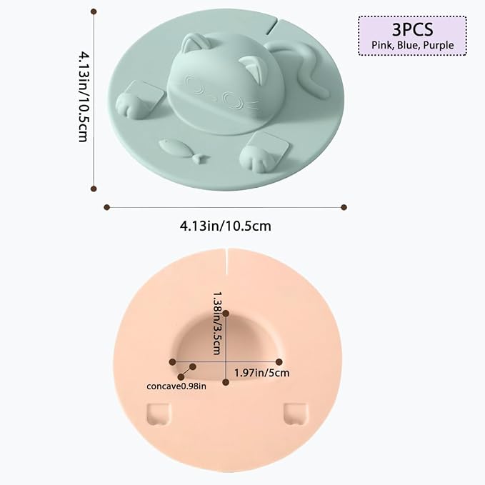 Cute Cat Silicone Cup Covers & Tea Bag Holder, Food Grade Silicone Hot Beverage - Image 2
