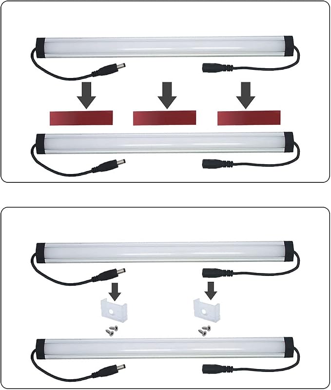 Litever Under Cabinet LED Light Bar Kits Plug in 3 pcs 12 inches Light Bars per - Image 8