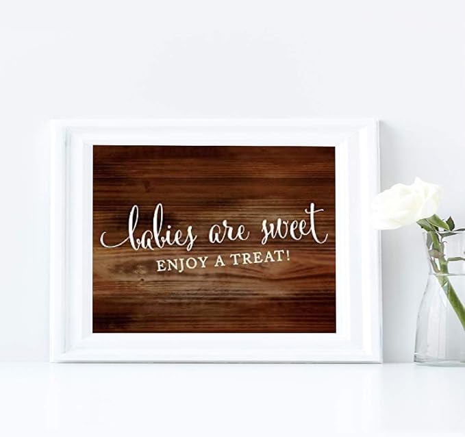 Andaz Press Baby Shower Party Signs, Rustic Wood Print, 8.5x11-inch, Babies are - Image 3
