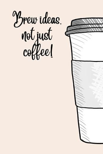 9x6 Lined Journal Organiser | Brew Ideas Coffee Design Cream by Unknown