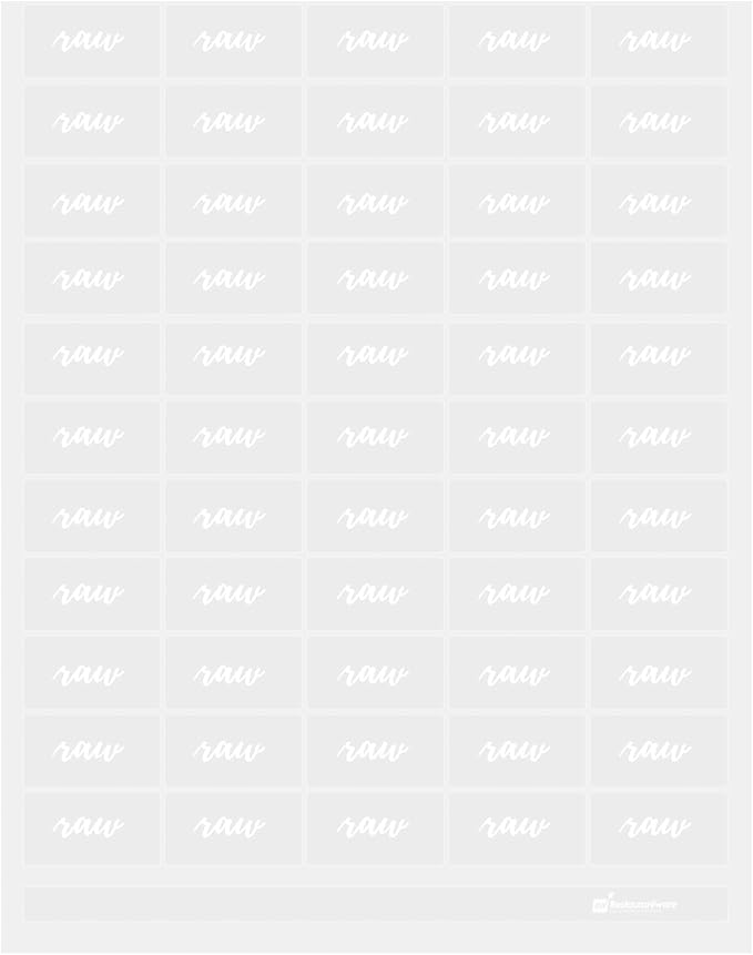 Restaurantware Label Tek 1.9 x 1 Inch Raw Juice Bottle Labels 100 by Restaurantware