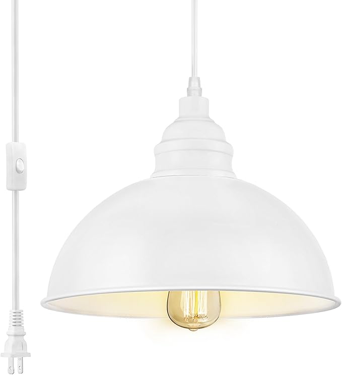 Plug in Pendant Light, 15FT Hanging Lights by SoodMi