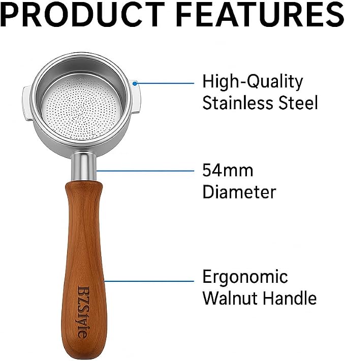 Premium 54mm Bottomless Portafilter Compatible - Image 6