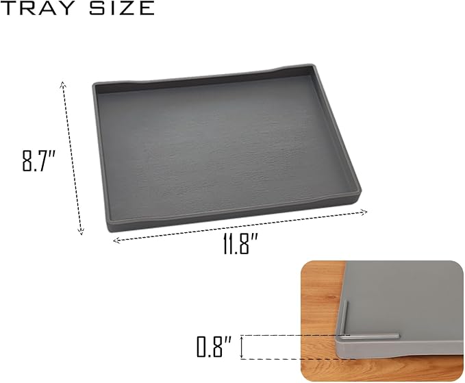 Gray Serving Tray, Hard Plastic Tray | - Image 6