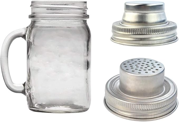 obmwang 4 Pack of Stainless Steel Mason Jar Shaker Lids Caps - Image 2