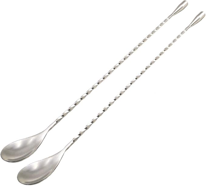 12“ Extra Long Cocktail Mixing Spoon Set Food-Grade 18/8 Stainless Steel by GFDesign