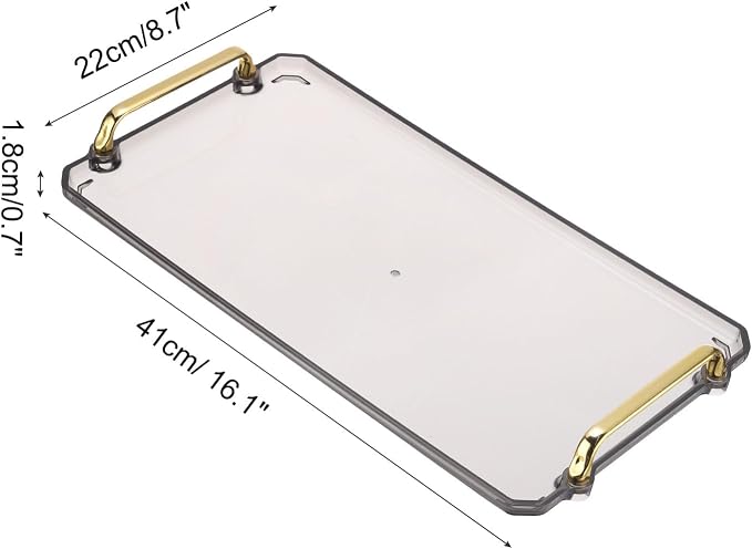 PATIKIL 16.1 x 8.7 Inches Plastic Serving Tray - Image 2