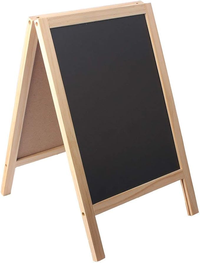 Freestanding Wooden A Frame Double Sided Chalkboard by BangQiao