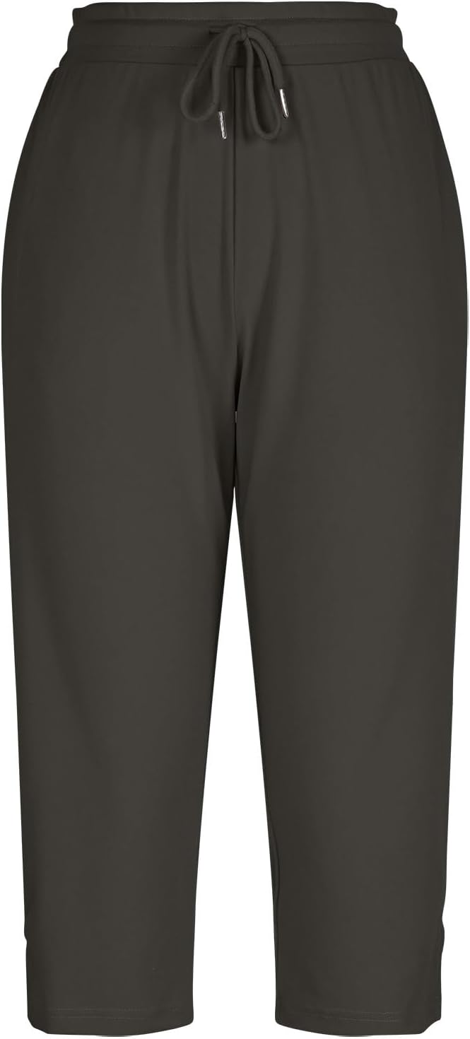 Capri Yoga Pants for Women Drawstring Elastic Waisted Trousers Summer Jogger - Image 6