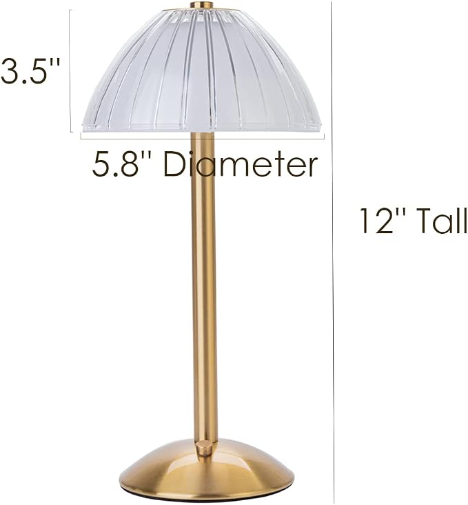 HEQET Cordless Table Lamps for Home, Dining Room, USB Charge 12'' Tall LED - Image 9