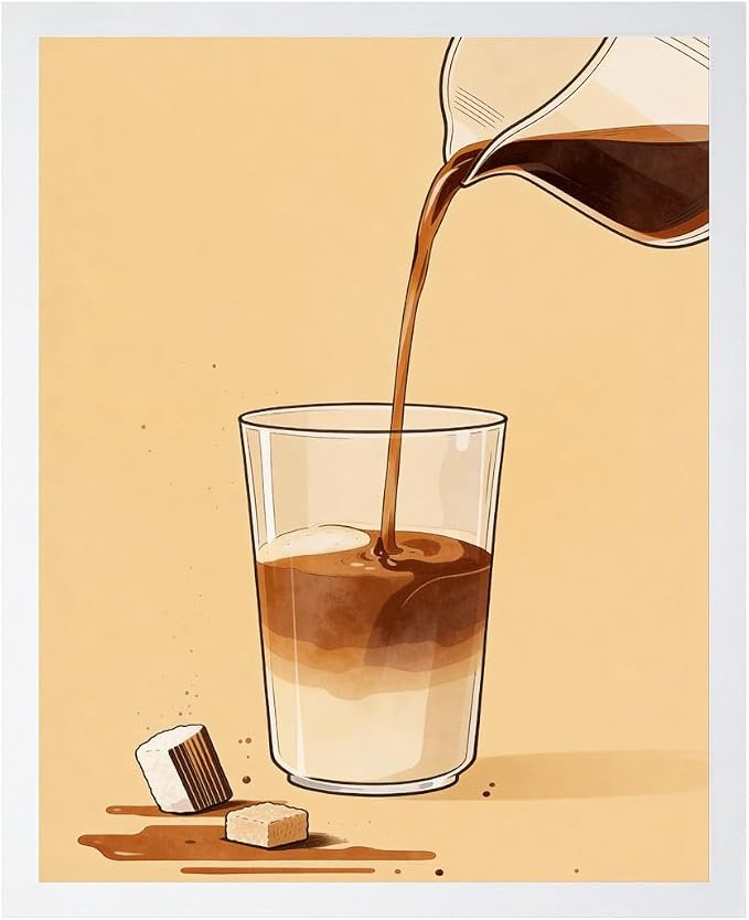 Lawrence Williams Designs Iced Coffee Pour Poster by LawrenceWilliamsDesigns