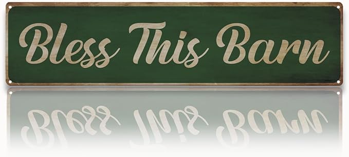 Bless This Barn Sign, Rusty Metal Tin Signs 15.8x4 inches, Decorative Wall by Unknown