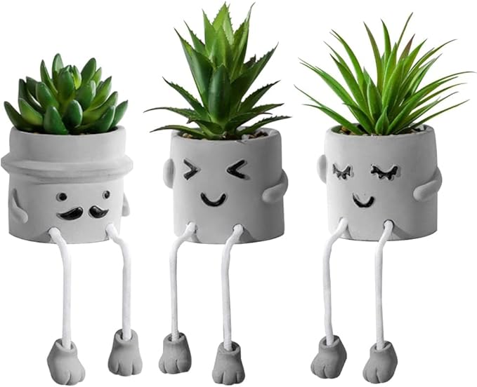 Zerzsy 3pcs Creative Artificial Succulents by Zerzsy