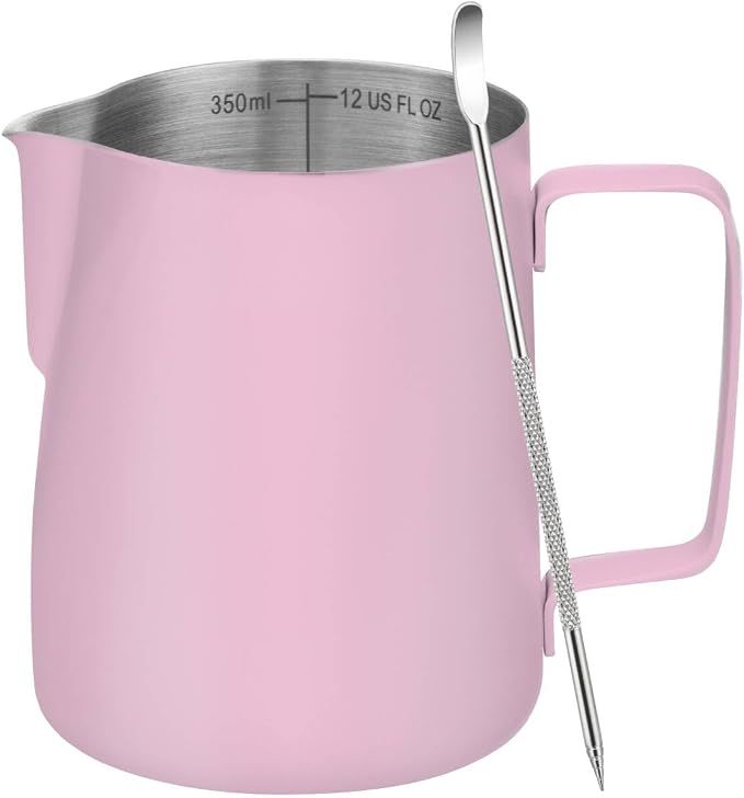 Amrules Milk Frothing Pitcher, 12 oz Milk Frother Cup by Amrules