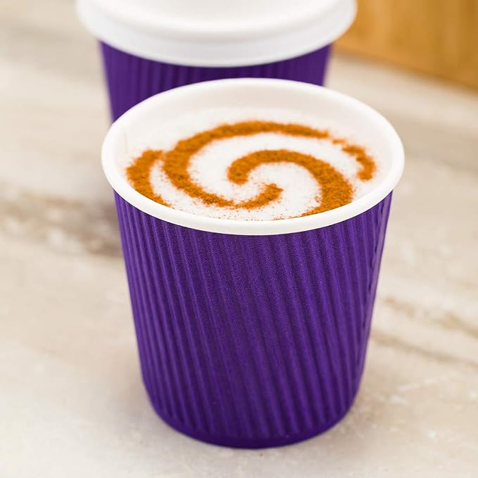 Restaurantware-4 Ounce Paper Coffee Cups, 25 Ripple Wall Disposable Paper Cups - Image 7
