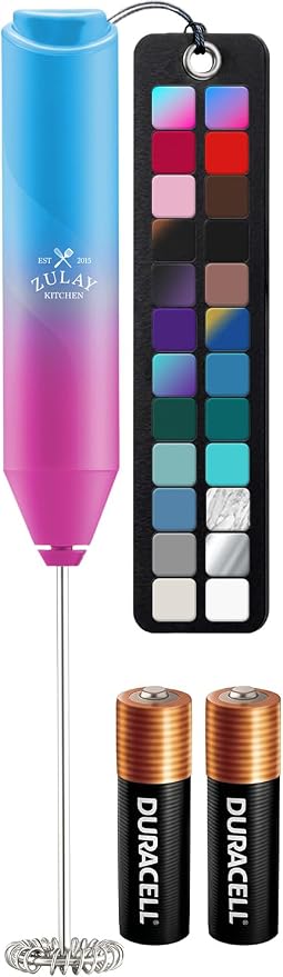 Zulay Kitchen Powerful Milk Frother AA Batteries Included – Ultra Fast Handheld by ZulayKitchen