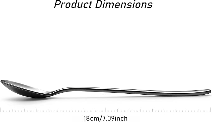 4PCS 7.1" Long Handle Coffee Spoons, Stainless Steel Espresso Stirrer Set | - Image 3
