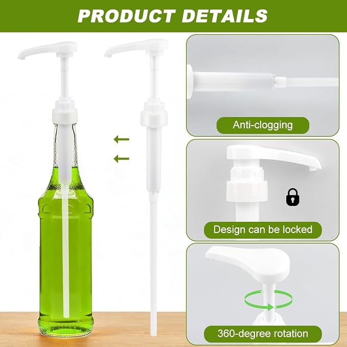4 Pcs Coffee Syrup Pump Dispenser - Image 3