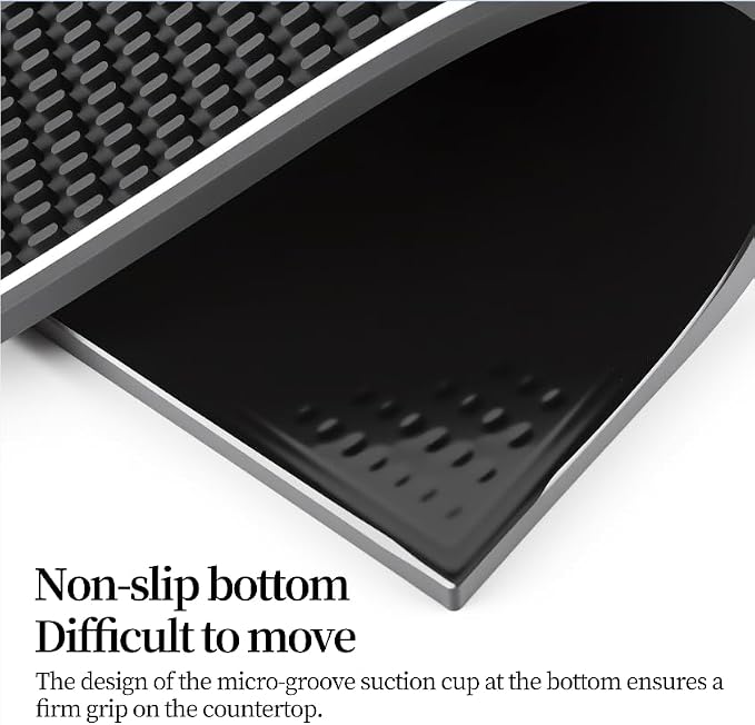 Bar Mats 18"x12" 2 Pack Black, Countertop Coffee Mat - Image 8