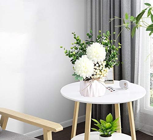 LADADA Artificial Flower Hydrangea and Small CeramicVase Fake Plant Eucalyptus - Image 4