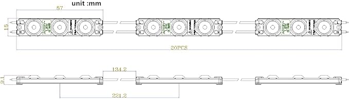 100pcs 110V AC LED Module White 1.5W Decorative Light - Image 4