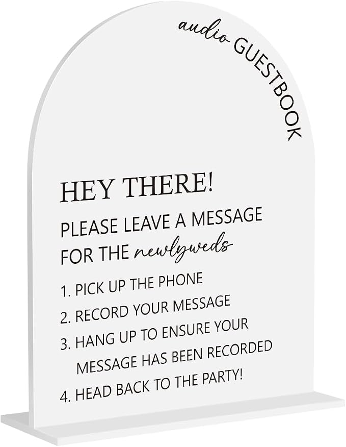 Audio Guest Book Sign, Wedding Engagement Bridal Shower Decor by Unknown