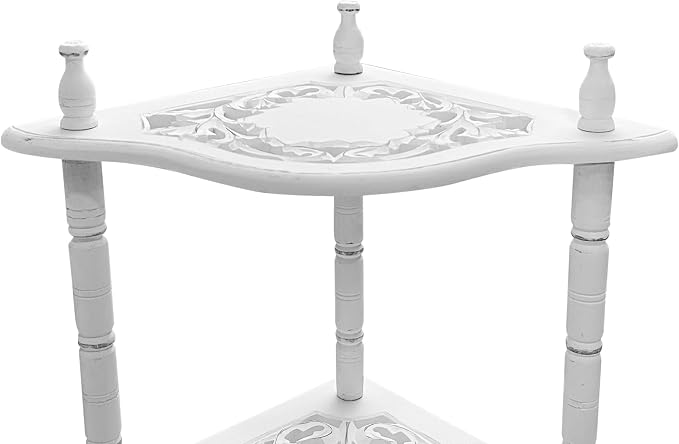 Antique White Corner Bookshelf - Image 5