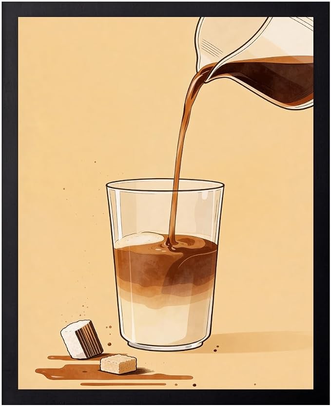 Lawrence Williams Designs Iced Coffee Pour Poster by LawrenceWilliamsDesigns