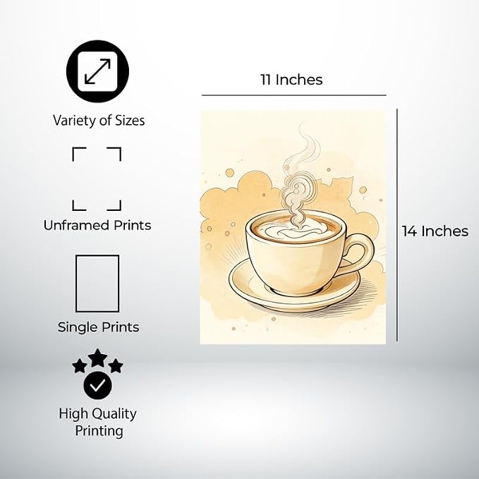 Lawrence Williams Designs Coffee Cup Steam Poster - Image 2