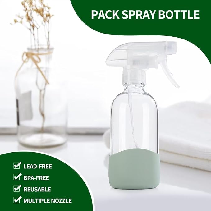 HOMBYS 8 Oz Empty Clear Glass Spray Bottles - Image 6