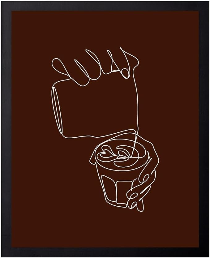 Lawrence Williams Designs Coffee Line Art Poster by LawrenceWilliamsDesigns