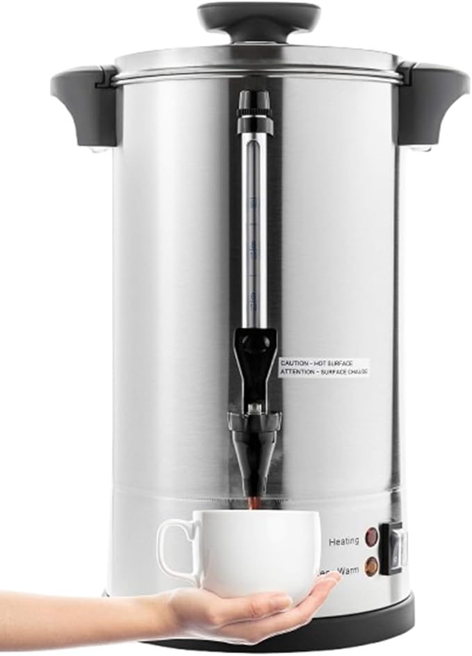SYBO SR-CP-50B Commercial Grade Stainless Steel Percolate Coffee Maker Hot by Sybo