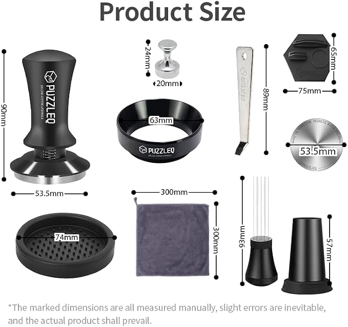 54mm Espresso Accessories Kit, Spring Loaded Calibrated Tamper, mat，WDT - Image 4