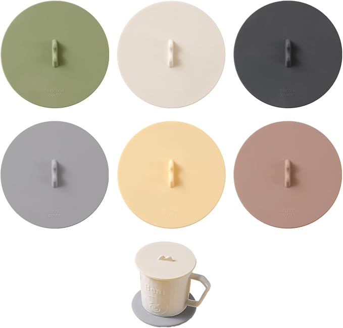 Silicone Cup Covers，universal silicone water dustproof and heat-resistant glass by Unknown