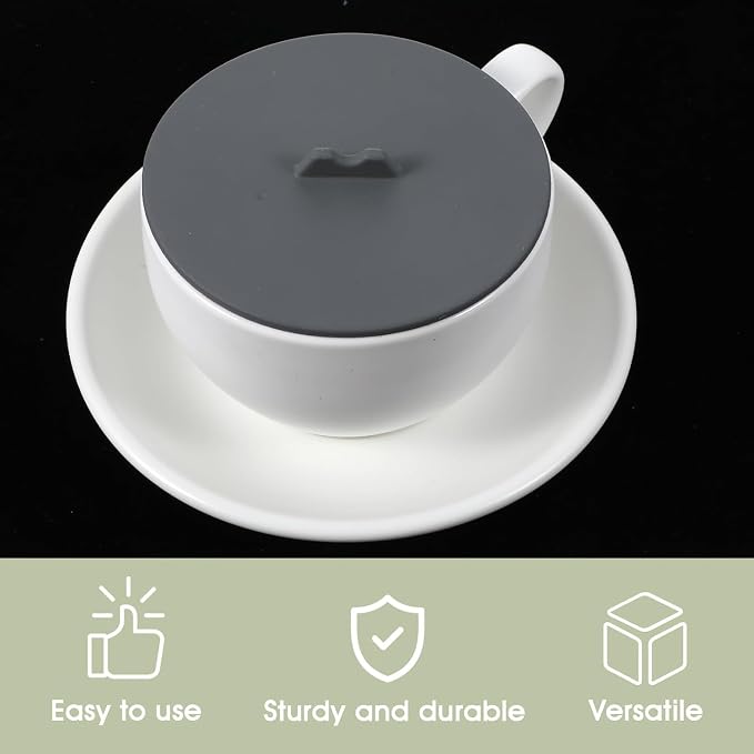3 Pcs Silicone Cup Covers Coffee Mug Cover Silicone Lids - Image 5