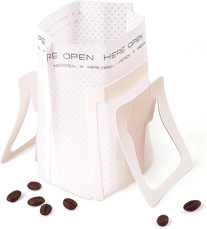 Hanging Ear Coffee Filter Bags, Portable Single Serve, Non-Woven Pour Over by Bluelark