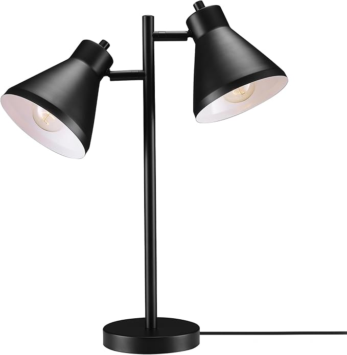 Globe Electric 18" 2-Light Desk Lamp, Industrial Design, Pivoting Heads - Image 6