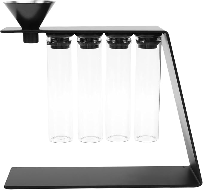 TOPINCN Single Dose Coffee Bean Storage Tubes Coffee Bean Cellar Glass Storage by TOPINCN