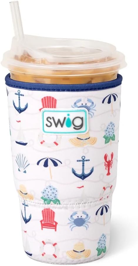Swig Life Large Iced Cup Coolie, 30-32oz Iced Coffee Cup Insulator Sleeve by SwigLife