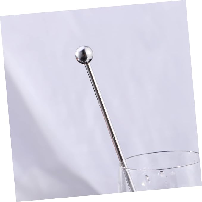 Luxshiny 150pcs Stainless Steel Cocktail Stirrer Sticks Mixing Spoon Bar Handle - Image 7