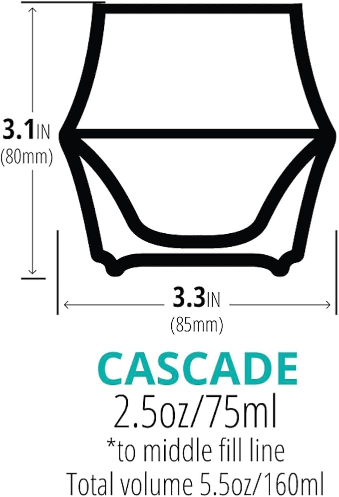 KRUVE CASCADE Porcelain Coffee Cups, 2.5oz Double-Walled Espresso Cups - Image 7