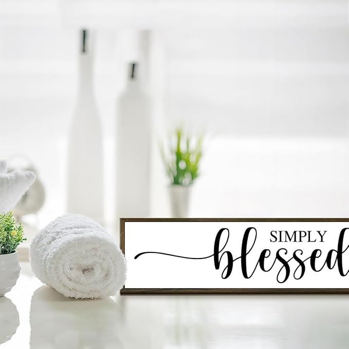 Simply Blessed sign, Tiered Tray Decor, Blessed Signs - Image 4