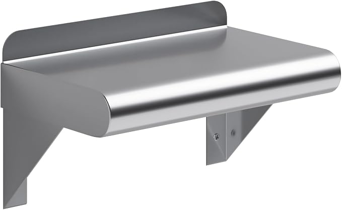 AmGood 6 in. x 10 in. Stainless Steel Wall Shelf | NSF | Metal Shelving | Garage by AmGood
