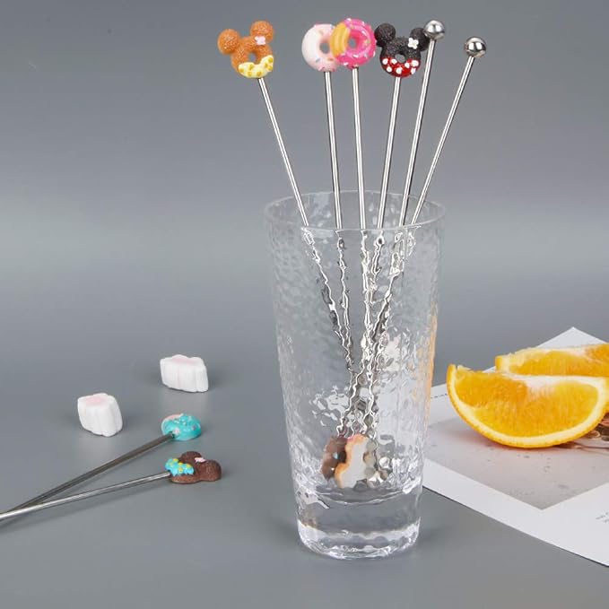 8PCS Stainless Steel Drink Stirrers-Reusable Swizzle Sticks - Image 6