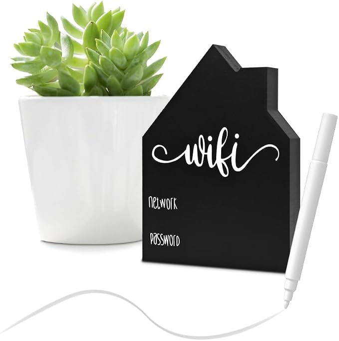 Cute WiFi Password Sign, Wooden WiFi Sign, Tabletop WiFi Board by Fosinz