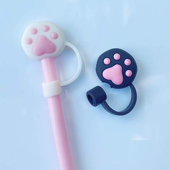 Silicone 2PCS Straw Tips Cover Reusable Drinking Straw Tips Lids/Plugs Anti-dust - Image 4