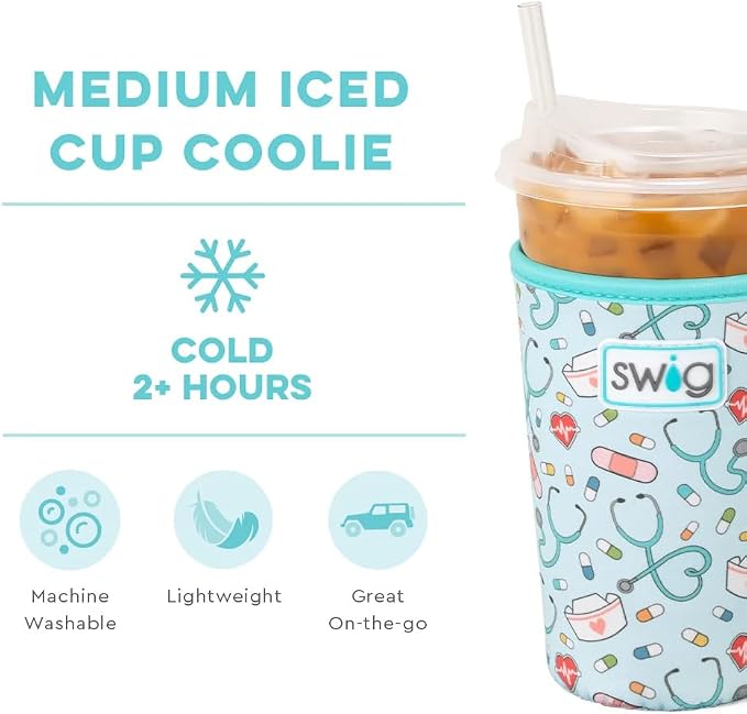 Swig Life Medium Iced Cup Coolie, Standard 22oz Iced Coffee Cup Insulator Sleeve - Image 4