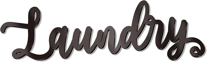 Huray Rayho Laundry Room Decor and Accessories Wooden Laundry Sign Wall Art by HurayRayho