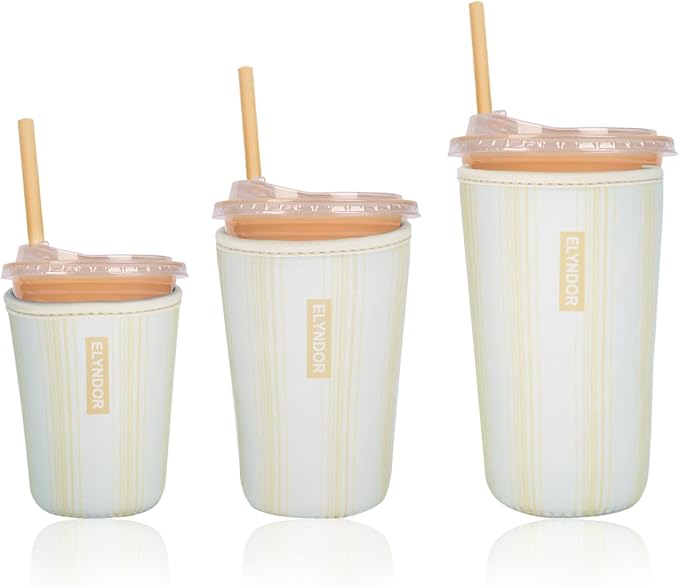 Reusable Insulated Sleeve for Iced Coffee Cup, Beverage Holder for Iced Coffee by Unknown